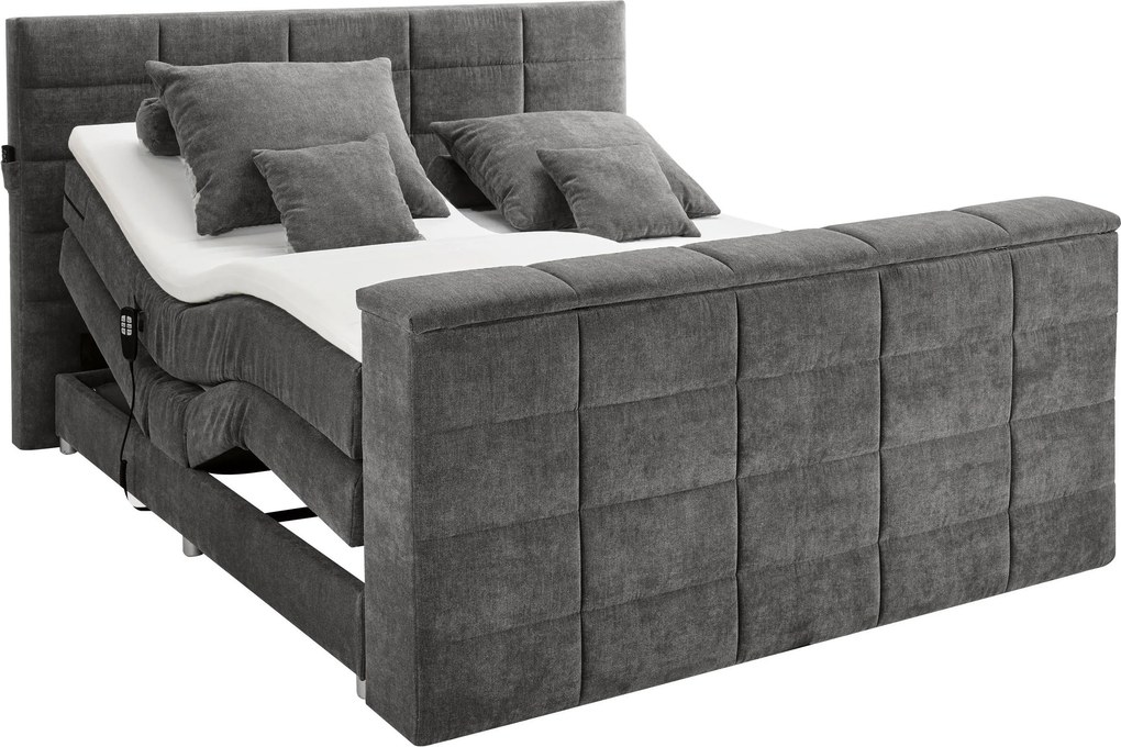 XXXLutz BOXSPRINGOVÁ POSTEĽ, 180/200 cm, tmavosivá Carryhome - Online Only spálne - 002220044907