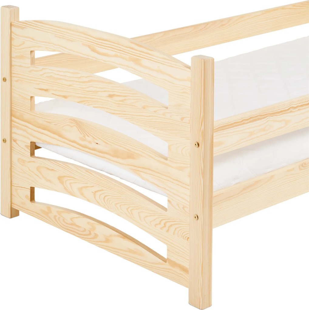 Detská posteľ MELA 80 x 160 cm, borovica Rošt: Bez roštu, Matrac: Matrac EASYSOFT 10 cm
