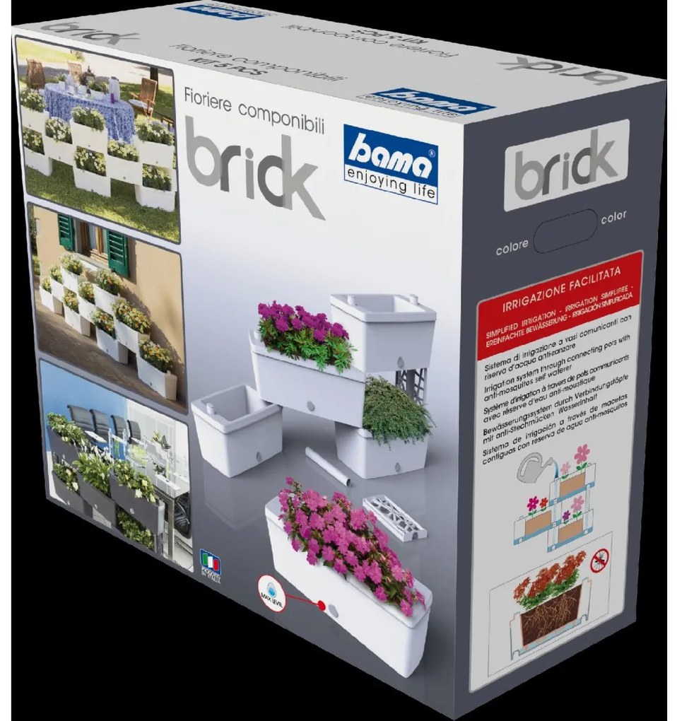 BAMA Sada zavlažovacích hrantíkov BRICK, sivá