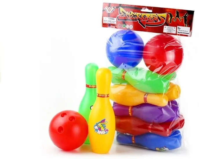 LEAN TOYS Farebná bowlingová sada 10 kusov