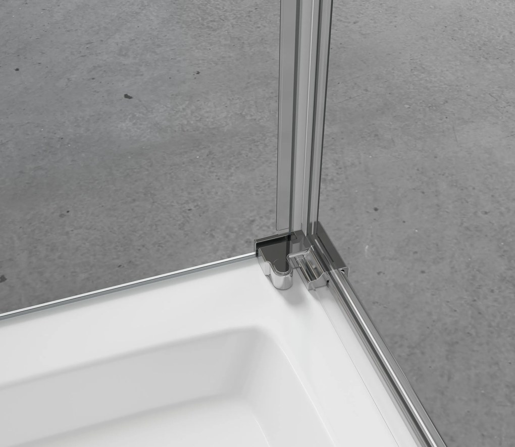 CERANO - Sprchovací kút Antelo L/P - 6 mm - chróm, transparentné sklo - 110x40 cm - krídlový, CER-CER-8050BD129