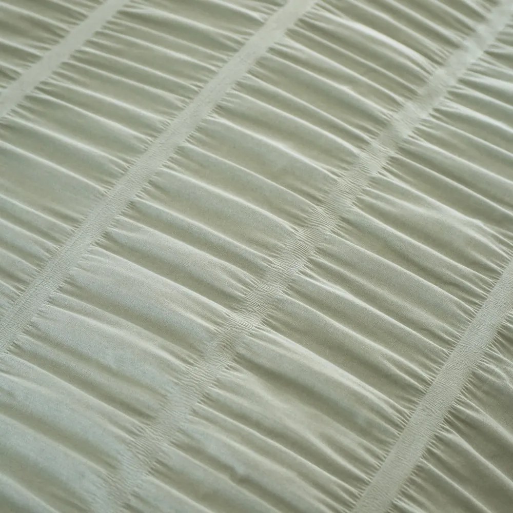 Svetlozelené krepové obliečky na jednolôžko 135x200 cm Seersucker – Catherine Lansfield