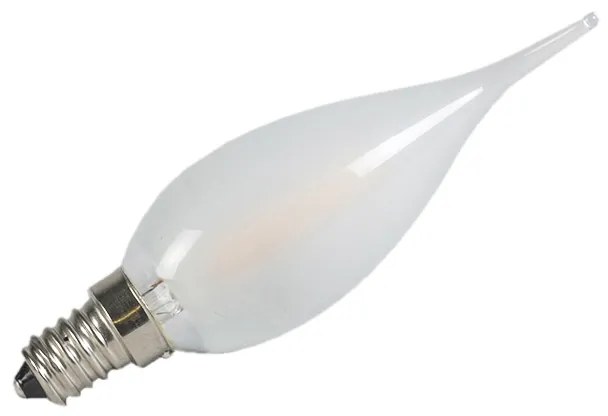 Sada 5 E14 LED matných sviečkových žiaroviek BXS35 1W 100 lúmenov 2200K