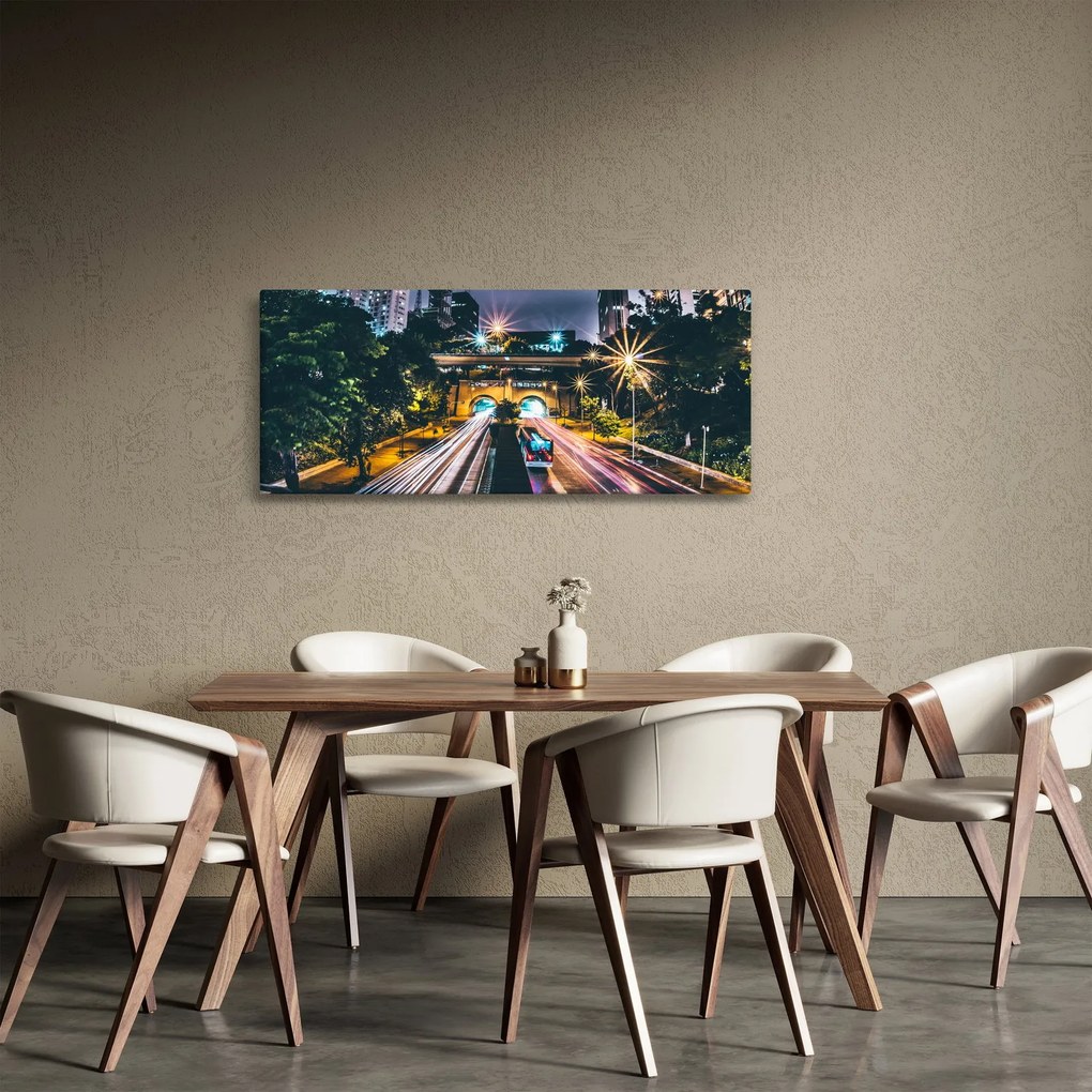 Obraz nočného mesta (120x50 cm)