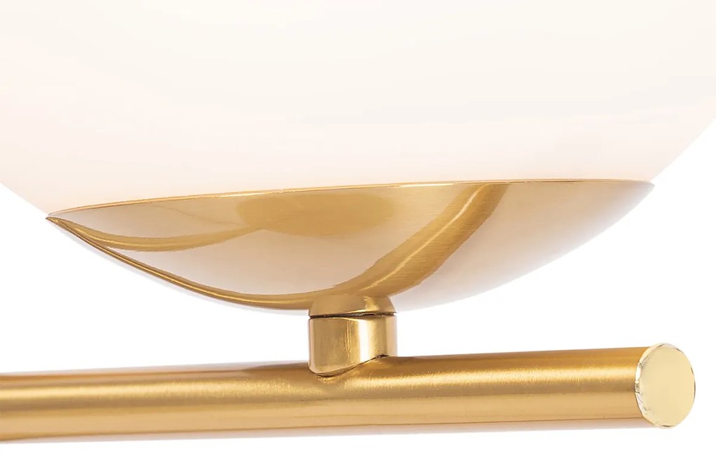 Stolná lampa Art Deco zlato a opálové sklo - Flore