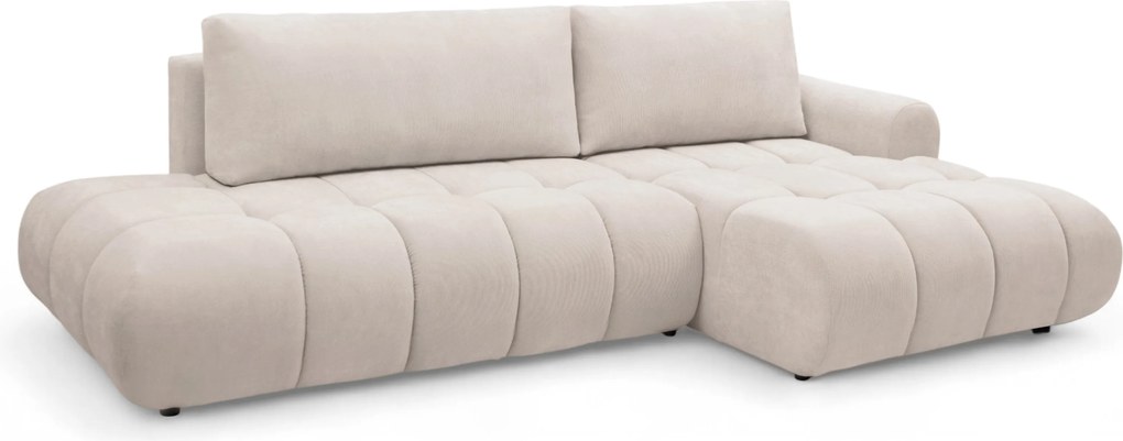 Rozkladacia rohová sedačka Lutario L II pravá - béžová hydrofóbna pletenina Venice 2026