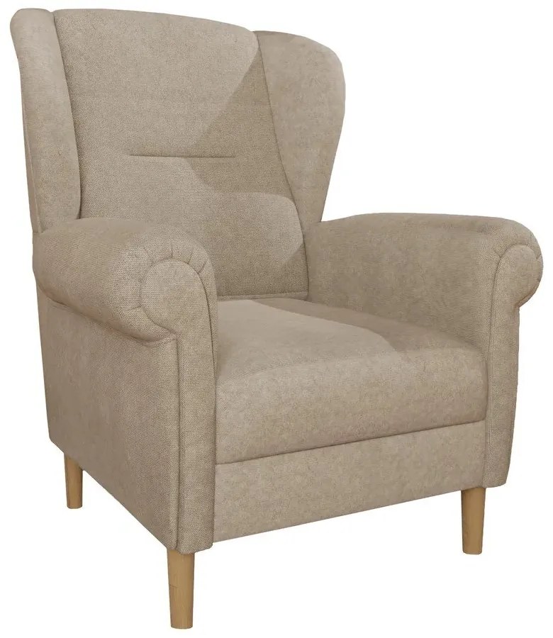 Svetlohnedé kreslo ušiak Swan – Ropez