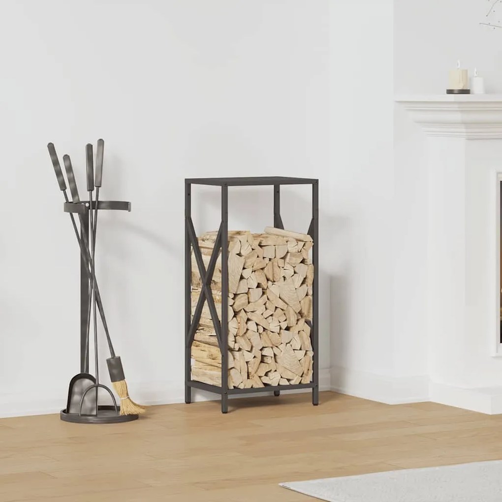Stojan na palivové drevo Čierny Oceľ valcovaná za studena 864319