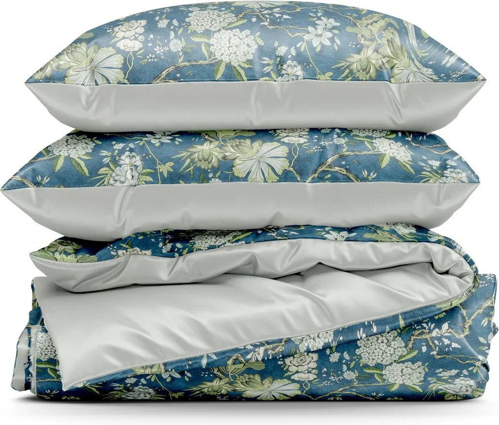 SATÉNOVÉ OBLIEČKY SPRING68 200X220 CM, 2 KS 70X80 CM KVETY