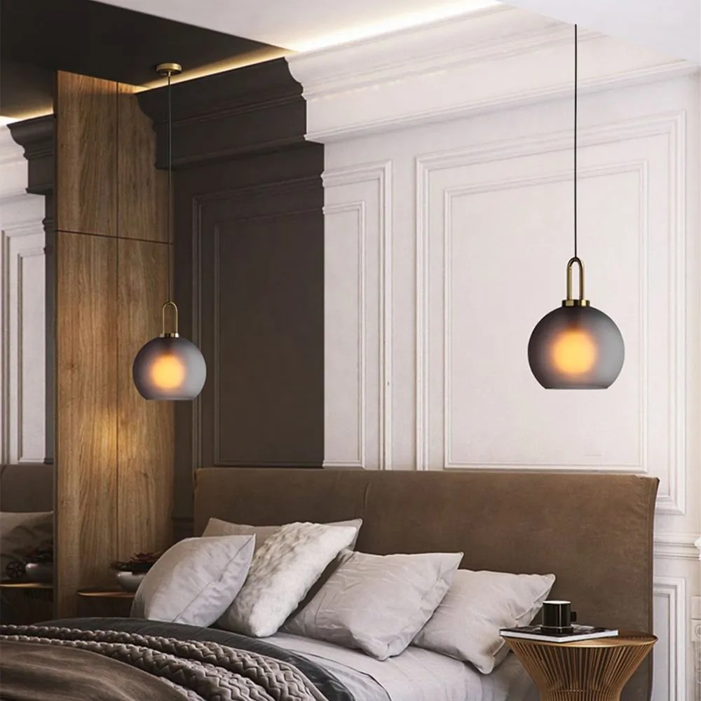 Toolight - Stropné svietidlo 20cm 1xE27 60W PP626-1CP, šedá, OSW-05630