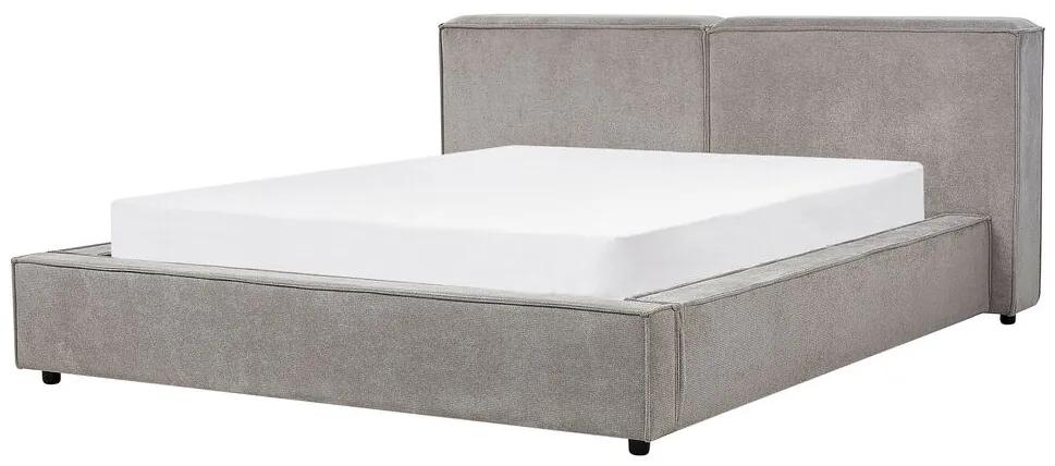 Čalúnená posteľ 160 x 200 cm sivá LINARDS Beliani