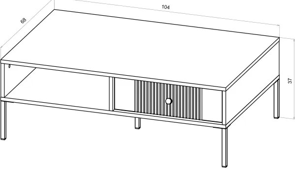 Konferenčný stolík LUE čierny