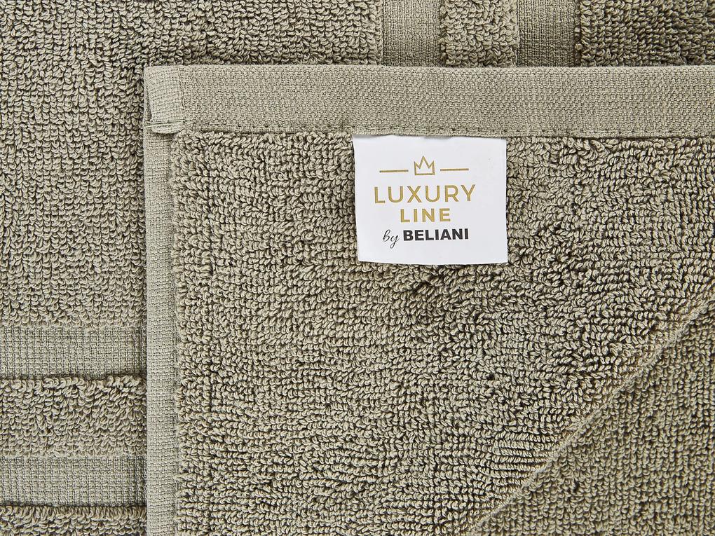 Sada 9 bavlnených uterákov zelená MITIARO Beliani