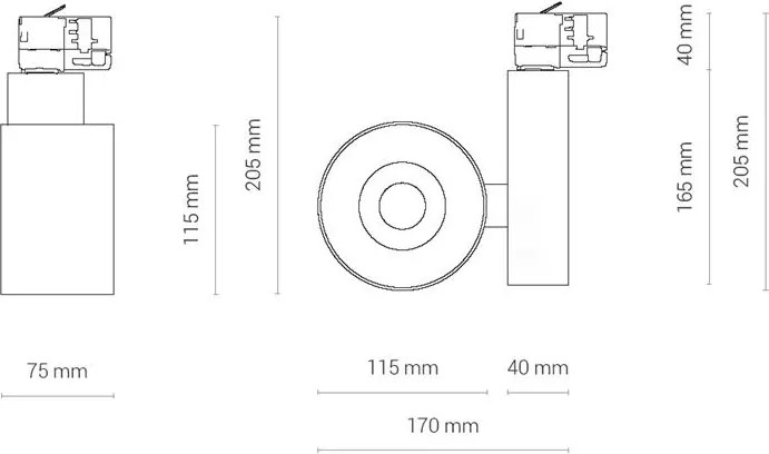 Svietidlo Nowodvorski 8750 CTLS NEA LED BLACK 30W, 4000K