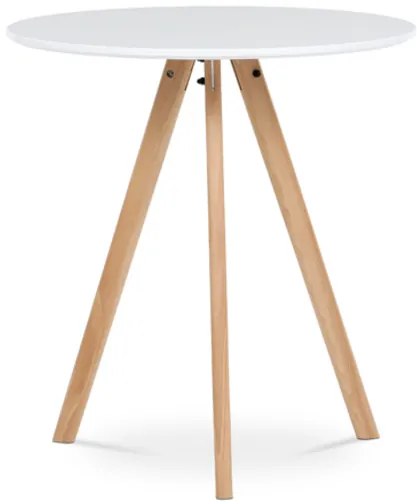 Jedálenský stôl Autronic 70x75 cm biely MDF mat DT-320 WT