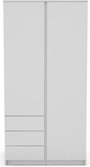 Šatníková skriňa Carlos, biela, 100 cm