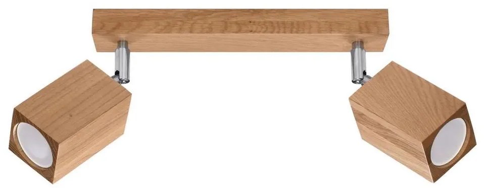 Sollux SL.1036 - Bodové svietidlo KEKE 2xGU10/40W/230V dub