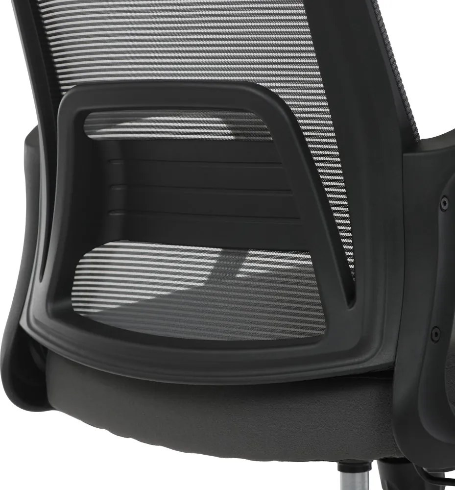 Kancelárska otočná stolička NERO — látka, sivá