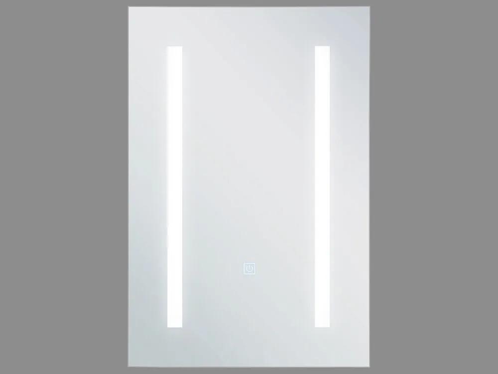 Kúpeľňová zrkadlová skrinka na stenu s LED osvetlením 40 x 60 cm biela CAMERON Beliani
