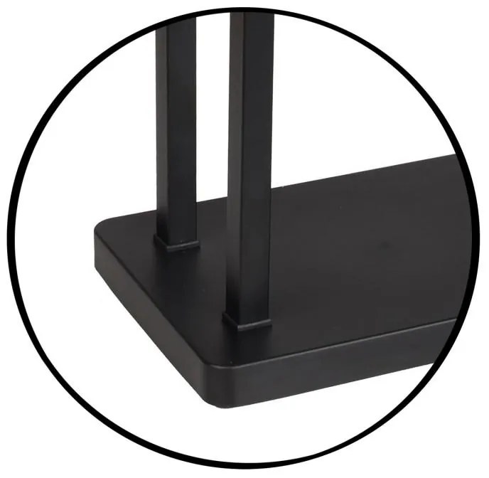 Erga Roki, dvojramenný vešiak na uteráky 30,5x20,5x80,5 cm, čierna matná, ERG-YKA-P.ROKI-BLK