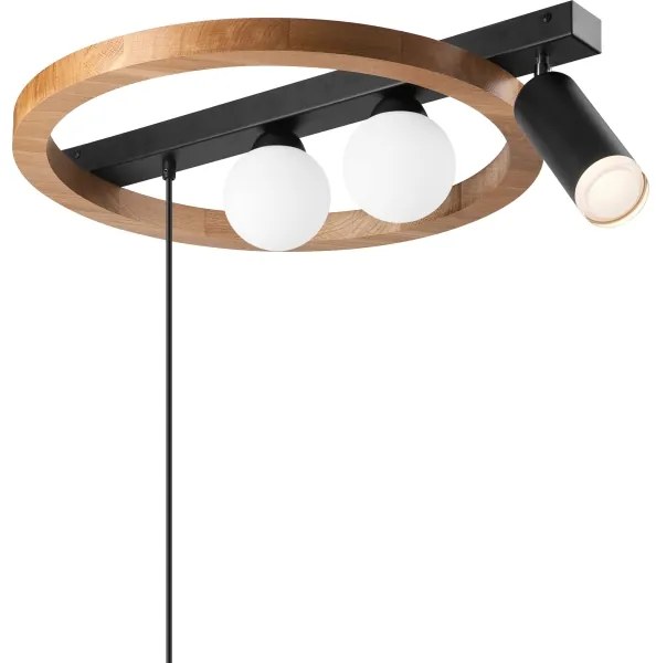 Luster na lanku OTIS 2xG9/5W/230V + 2xE27/15W/230V dub