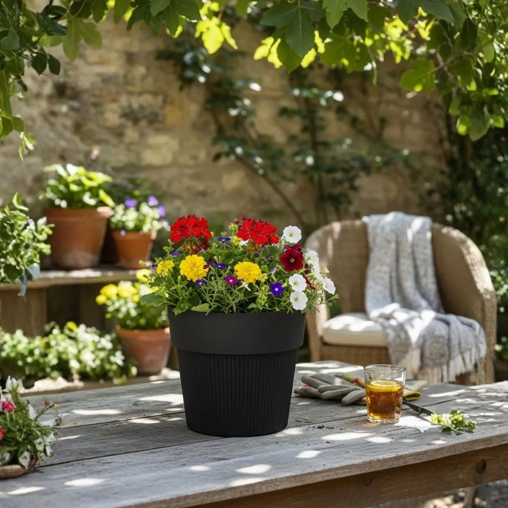 Květináč SILVA LINE 17,4x20 cm černý