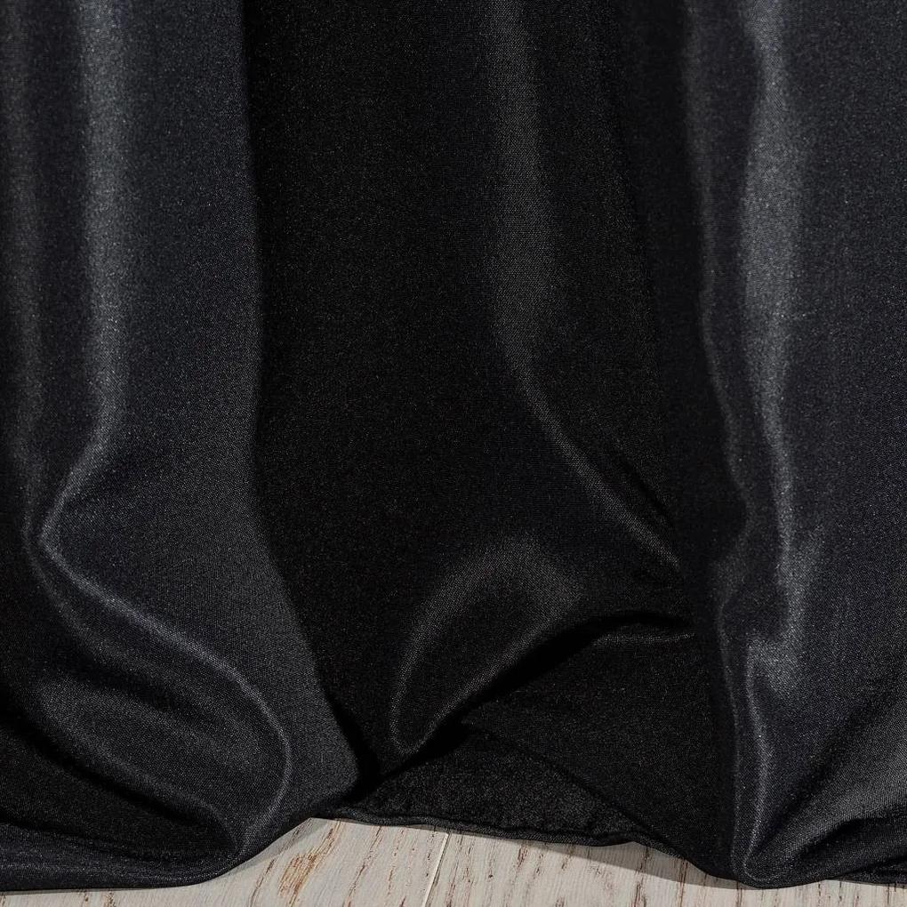 Elegantné závesy v čiernej farbe 140 x 250 cm