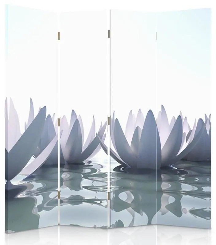 Gario Paraván Lotosový kvet Rozmery: 145 x 170 cm, Prevedenie: Otočný paraván 360°