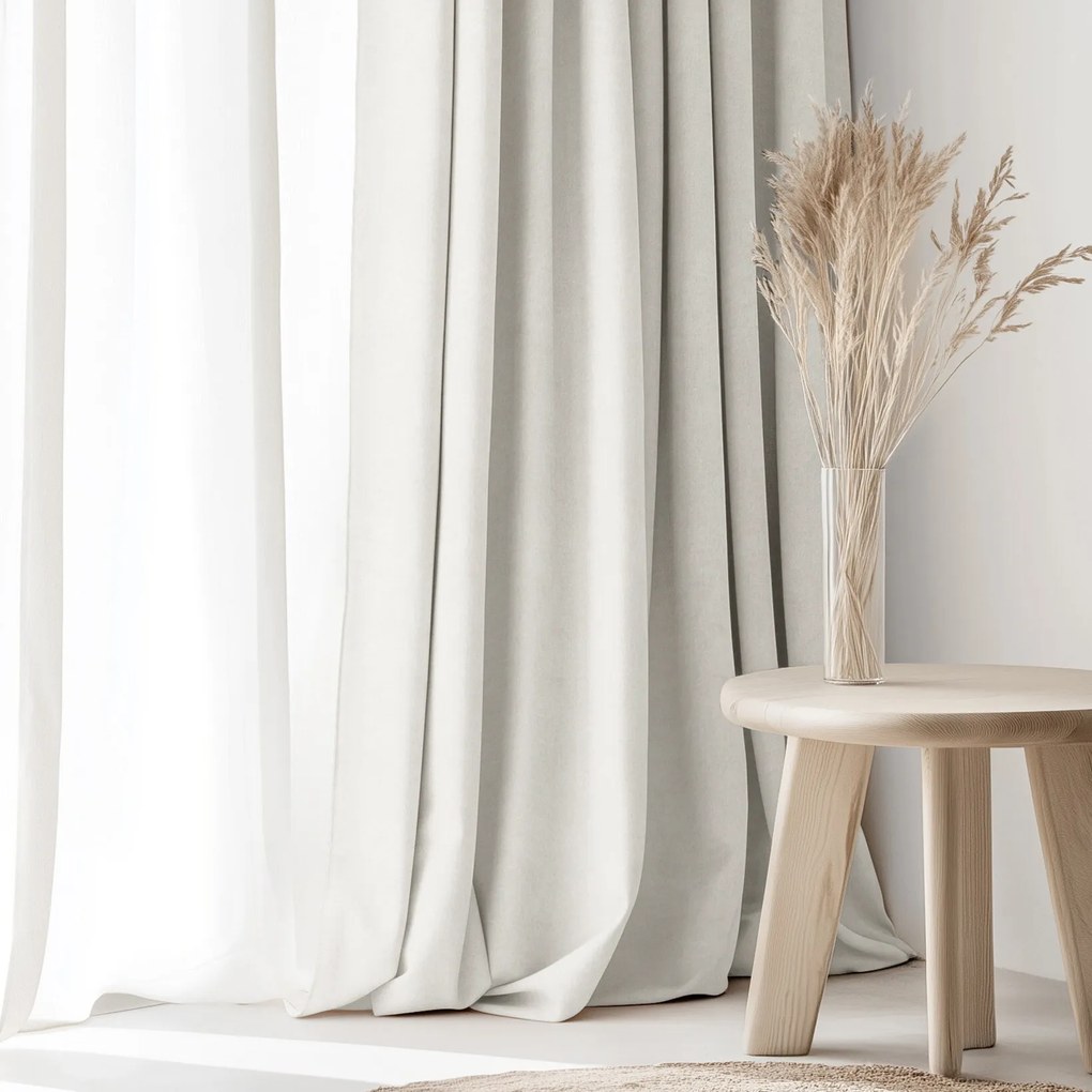 Goldea dekoračný záves marbella - smotanový 140x135 cm