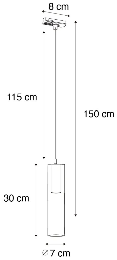 Moderné zavesené svietidlo zlaté pre 1-fázový koľajnicový systém - Iconic Lloyd