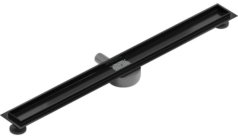 Mexen Flat 360, telo žľabu s rotačným sifónom 80 cm, čierna matná, 1740080