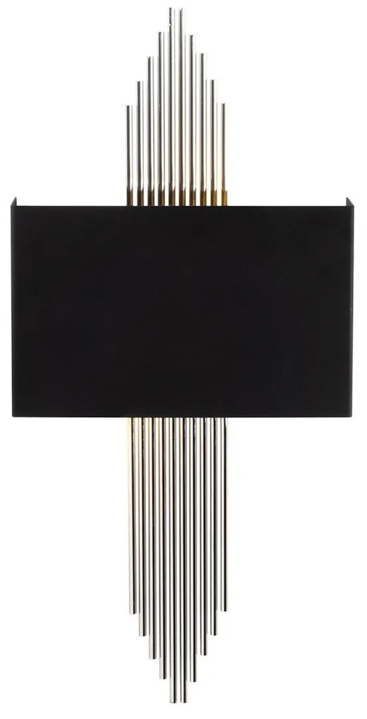 Nástenné svietidlo Miko II čierna/strieborná