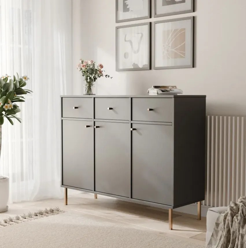Moderná komoda RAY 125 cm čierna