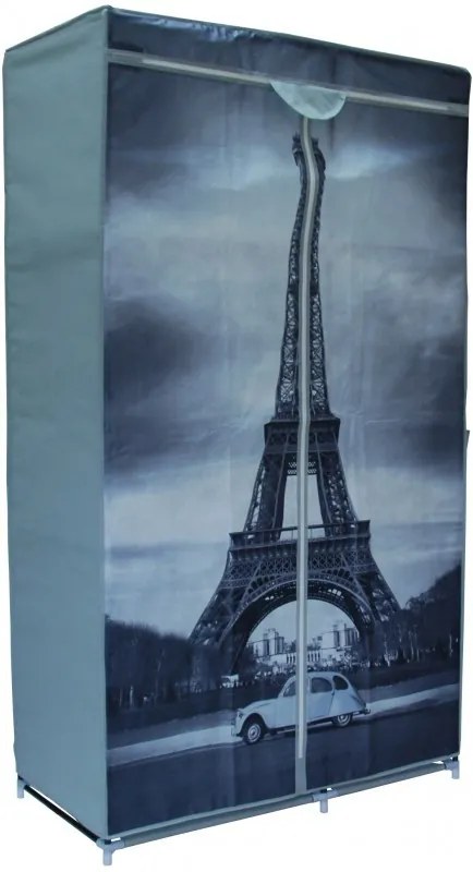 TZB Textilní šatní skříň se 6 policemi Paříž