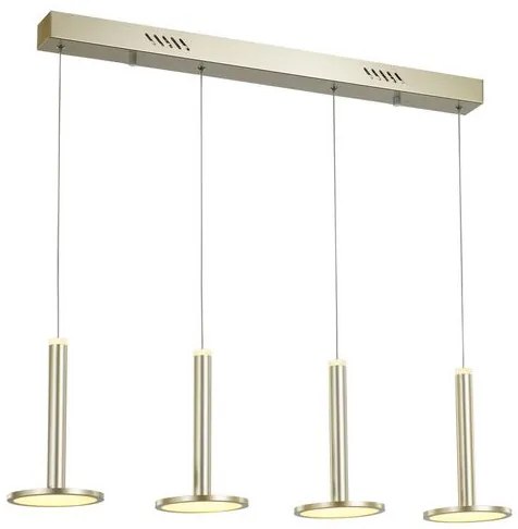 ITALUX Závesné LED svietidlo nad jedálenský stôl OLIVER, zlaté