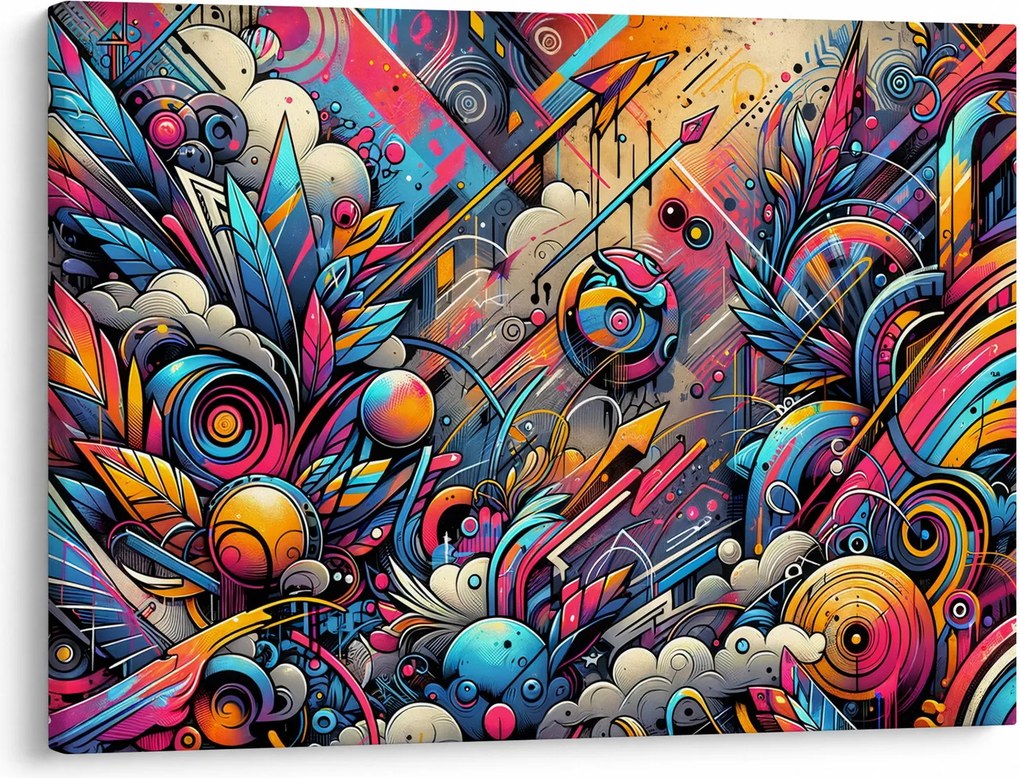 Obraz - Pestrofarebné graffiti (70x50 cm)