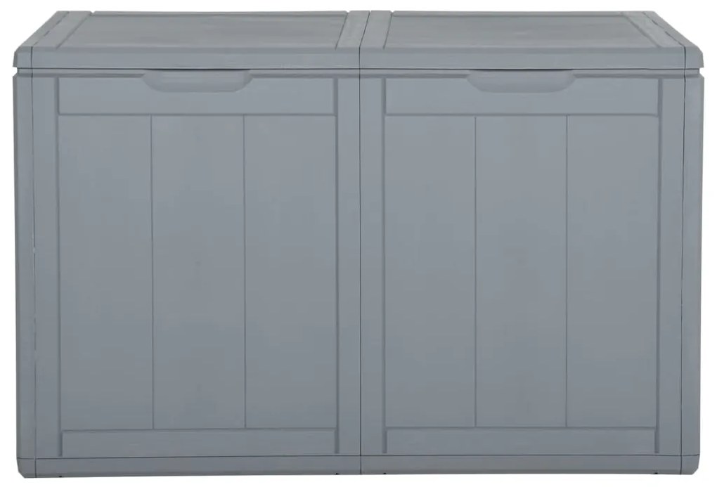 vidaXL Záhradný úložný box 180 l, sivý, PP ratan
