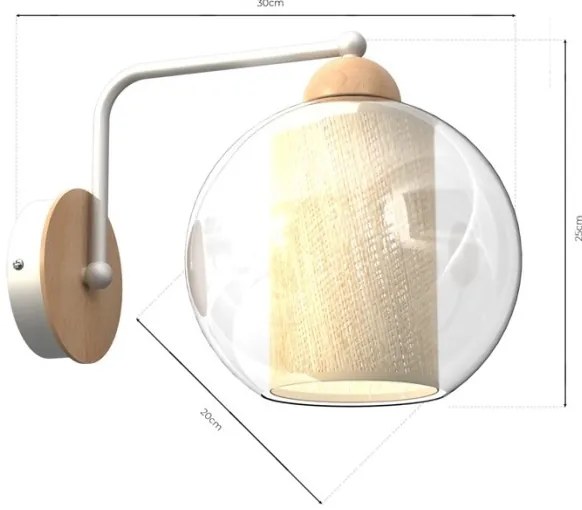 Nástenná lampa TELA 1xE27/60W/230V