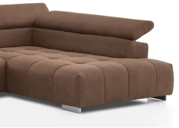Rohová sedacia súprava do U TROPEA pravá hnedá