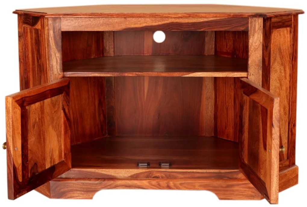 furniture-nabytek.cz - Rohový tv stolík z masívu palisander 110x70x50