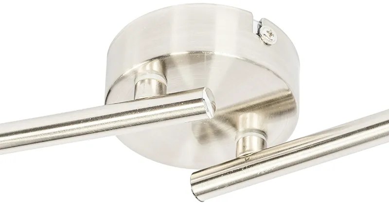 Oceľové stropné bodové svetlo s bielym tienidlom 4-žiarovkové nastaviteľné - Hetta