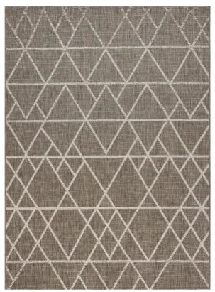 Koberec Šnúrkový SIZAL FLOORLUX 20508 taupe / champagne Trojuholníky