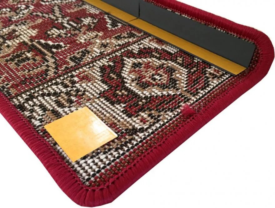 Sintelon Nášľapy na schody Practica červený obdĺžnik, samolepiaci - 24x66 obdélník (rozměr včetně ohybu)