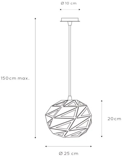 Lucide 21415/25/30 - Luster na lanku MALUNGA 1xE27/60W/230V