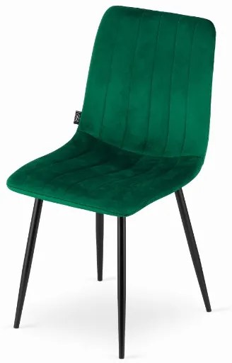 Zamatová jedálenská stolička Verona zelená