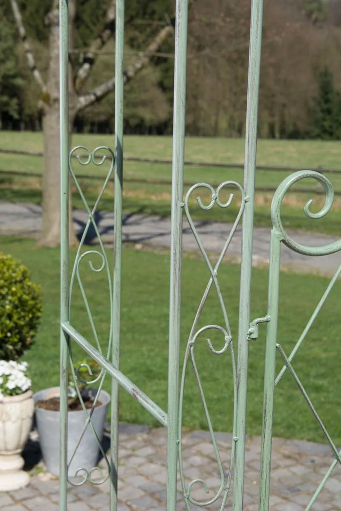 Oblúk na ruže Mel s bránkou - Zelená antik