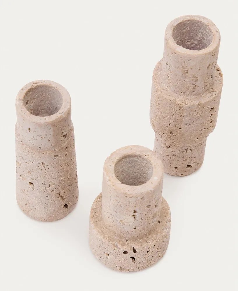 Kamenné svietniky v súprave 3 ks Majid – Kave Home