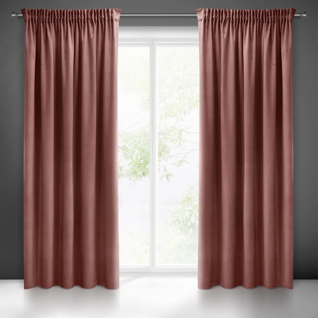 ZATEMŇOVACÍ ZÁVES NA PÁSKE PIERRE CARDIN SIBEL 140X270 CM STARORUŽOVÁ