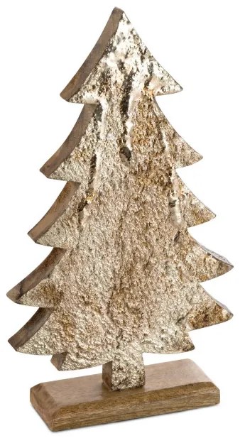 Vianočná dekorácia FIG 7 hnedá / zlatá