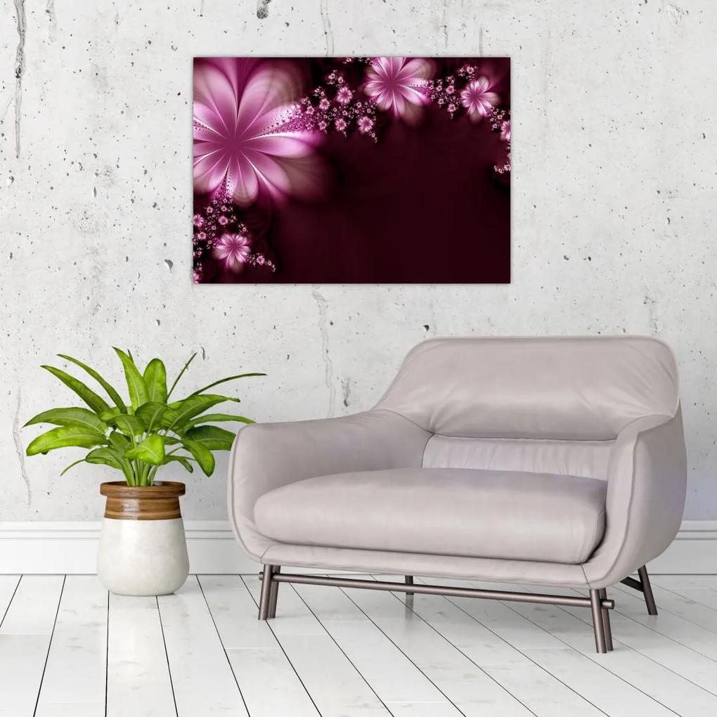 Obraz abstrakcie - kvety (70x50 cm)